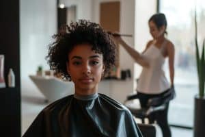 coupe courte cheveux frises epais